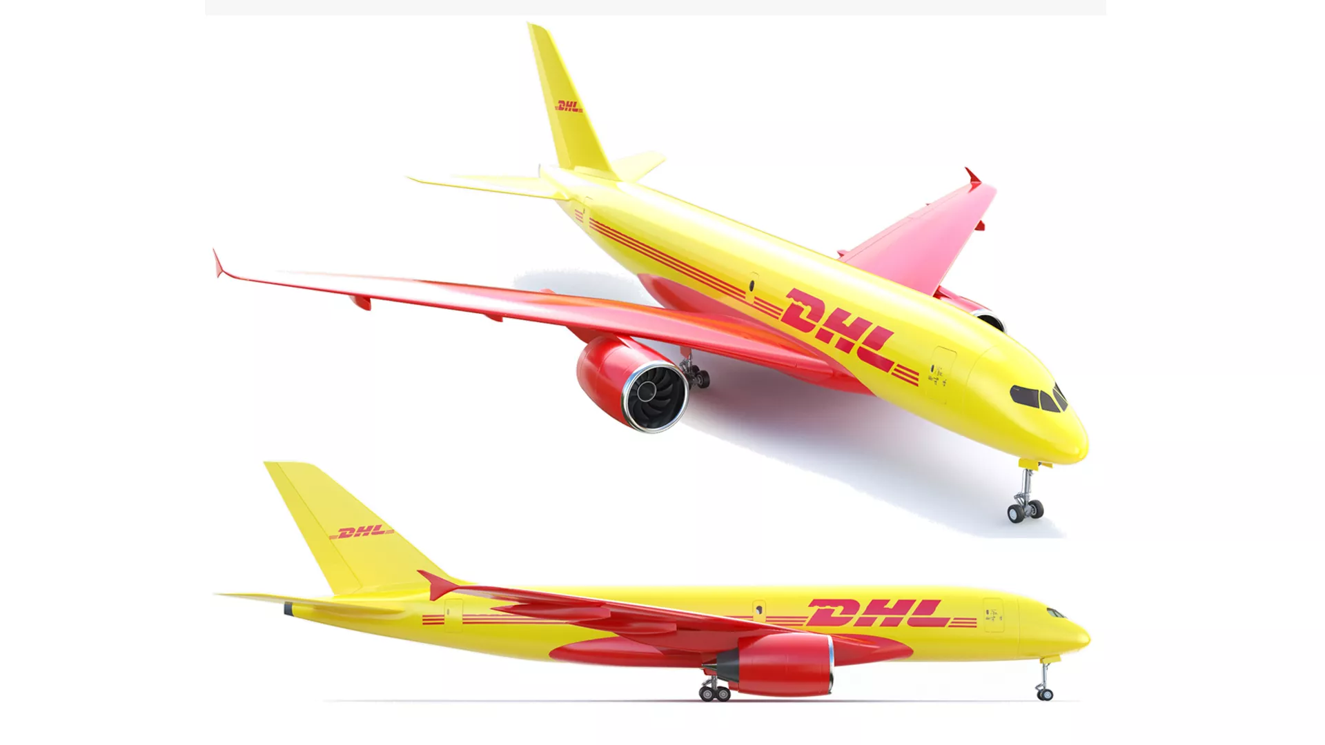 DHL Airplane 3D model