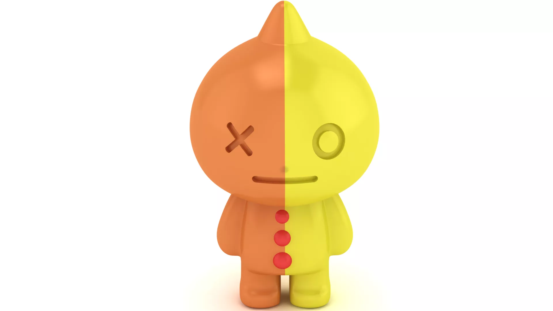 Cute Two-Tone Chibi Character 3D Printable Model 3D print model