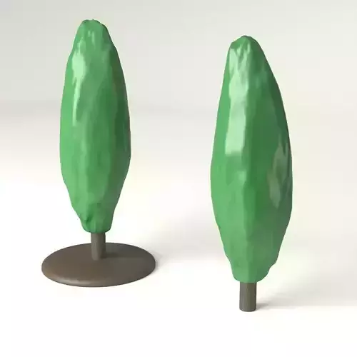 Printable cypress tree for architecture props 3D print model