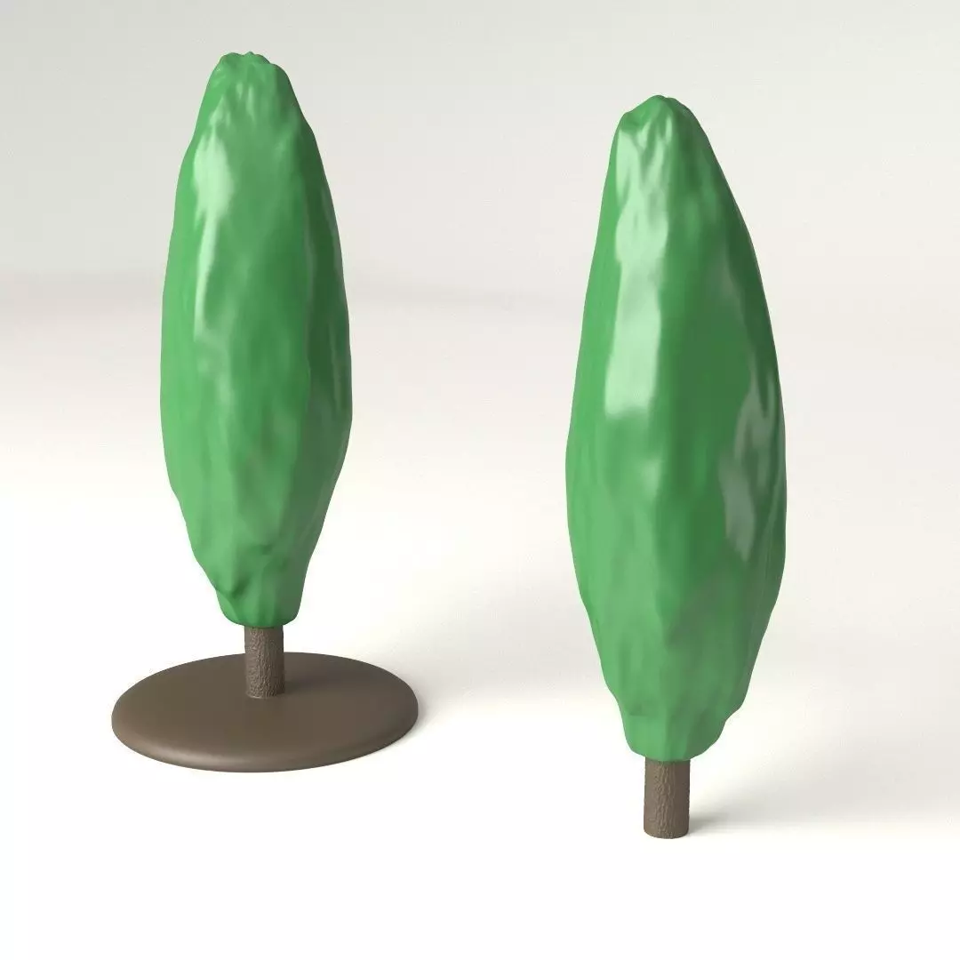 Printable cypress tree for architecture props 3D print model