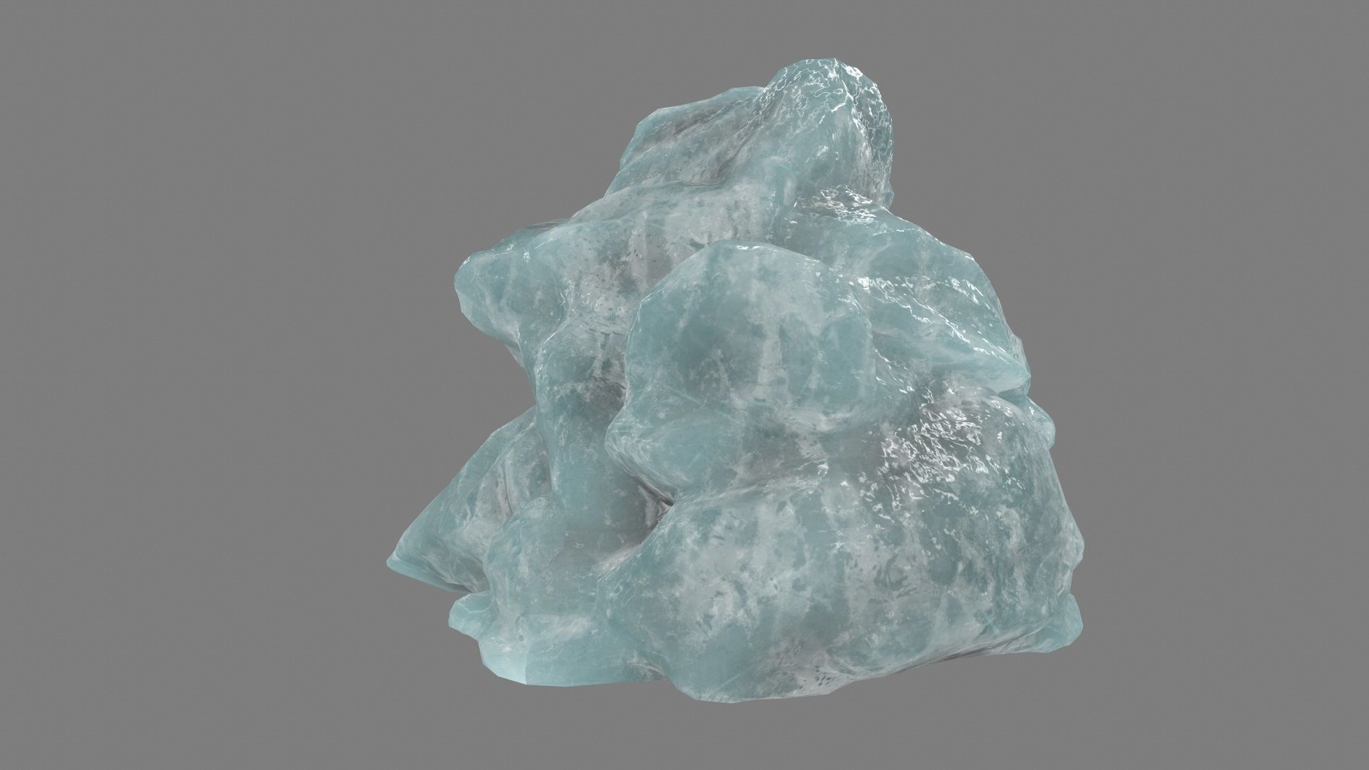 ice mountain Low-poly 3D model_4