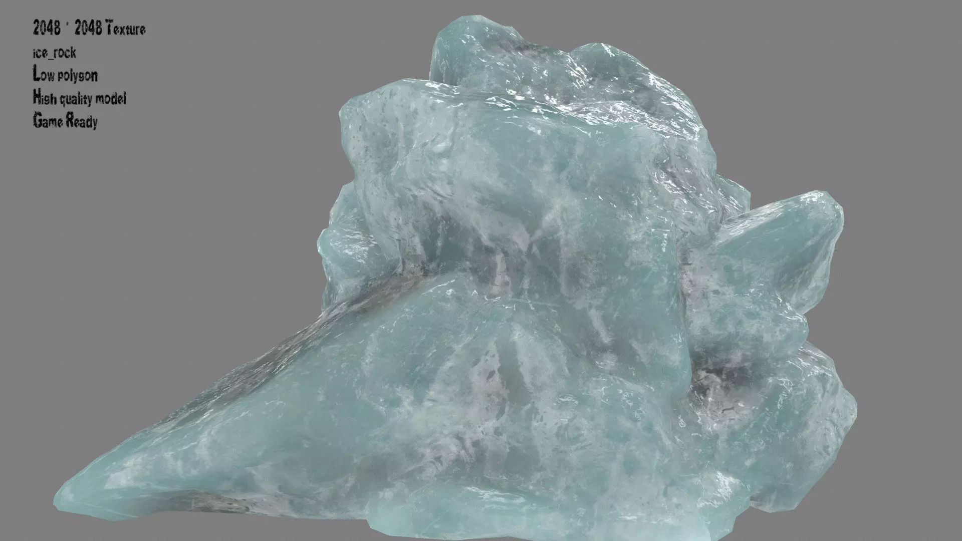 ice mountain Low-poly 3D model_0