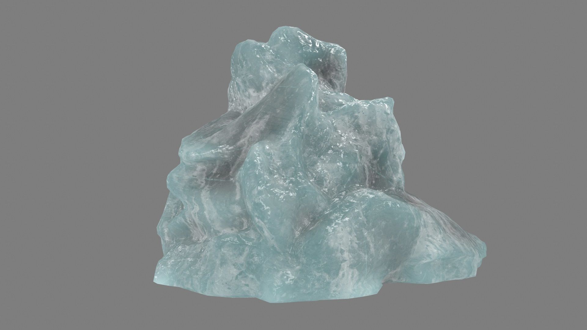 ice mountain Low-poly 3D model_7