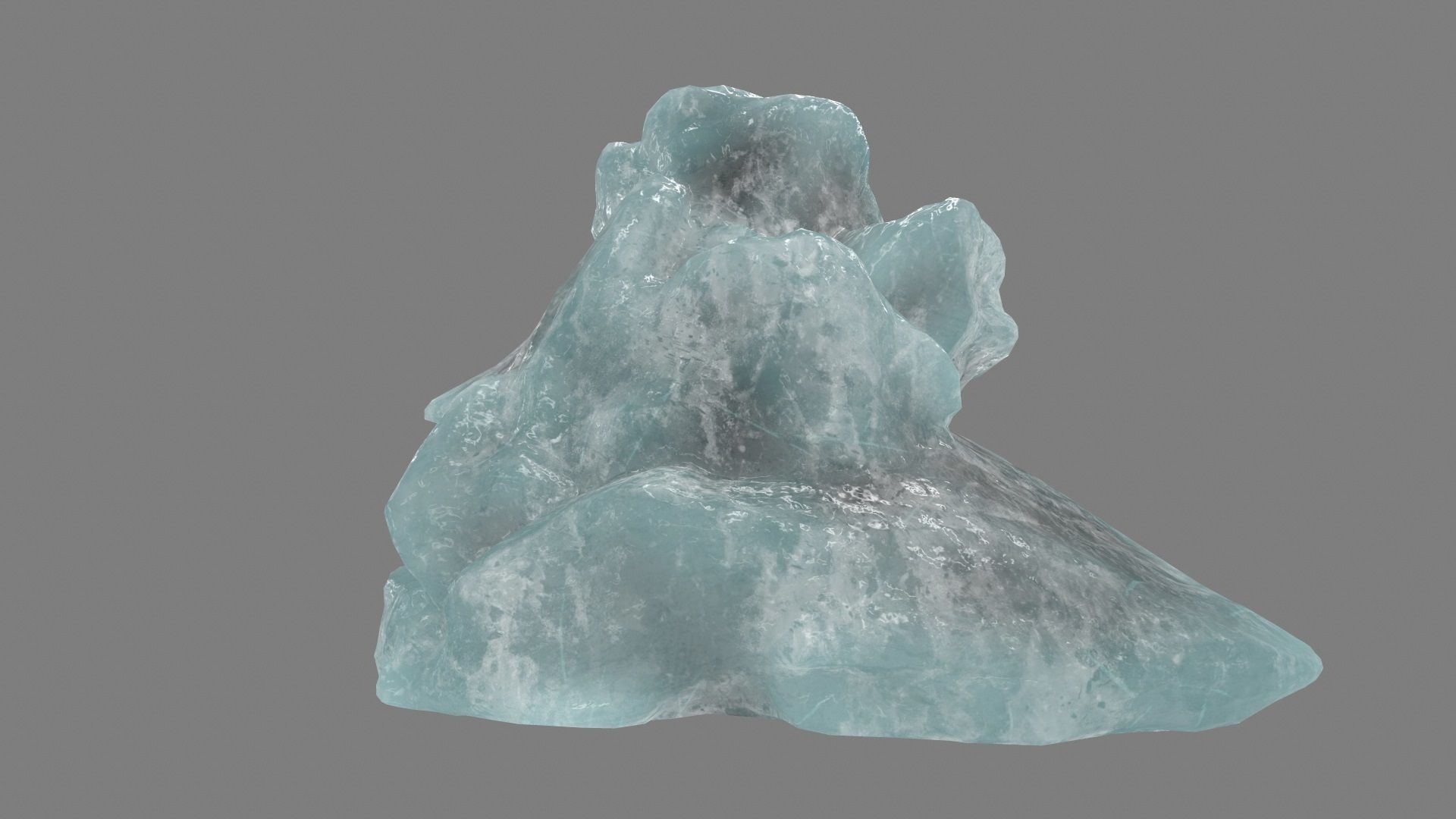 ice mountain Low-poly 3D model_6