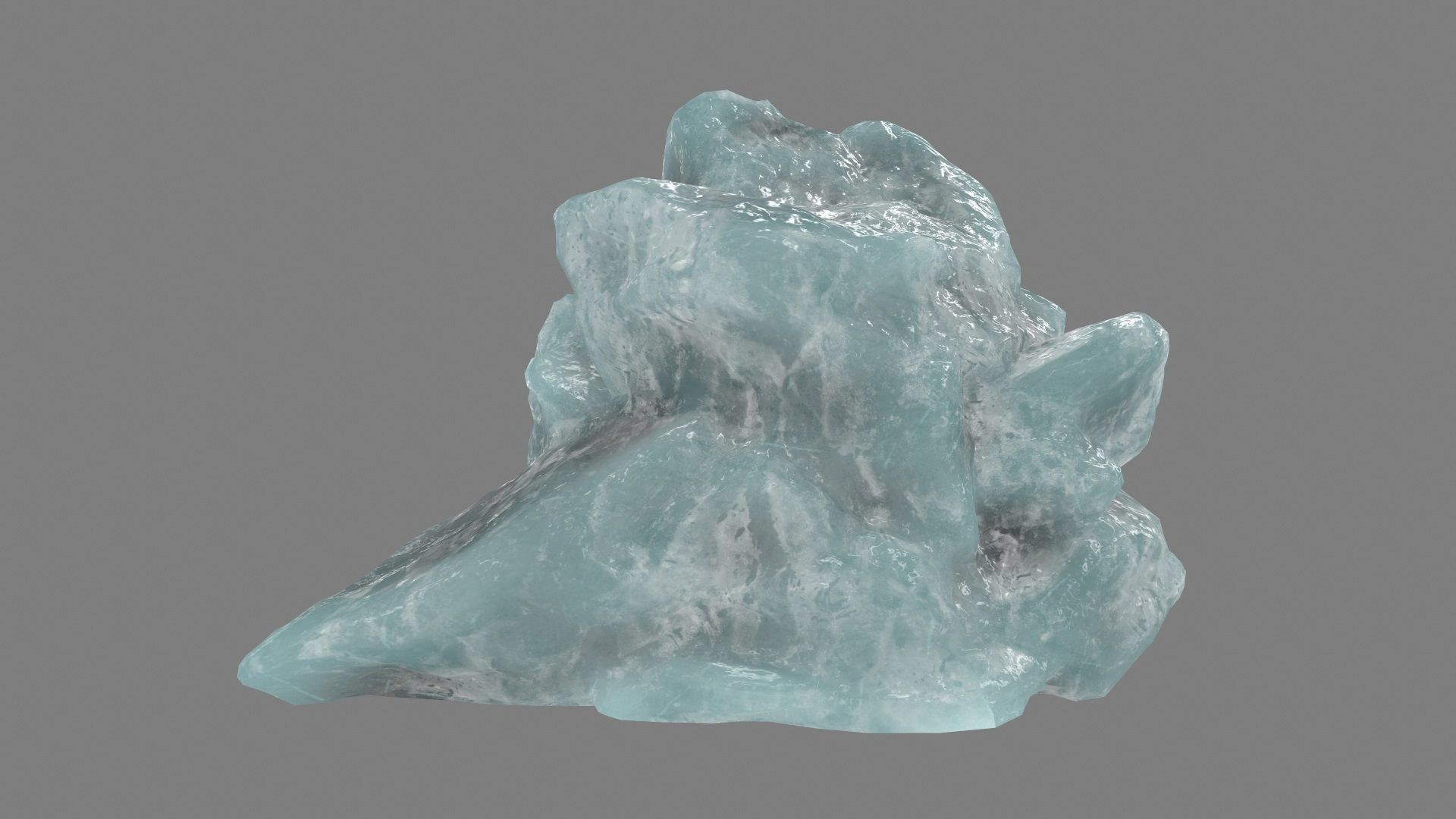 ice mountain Low-poly 3D model_1