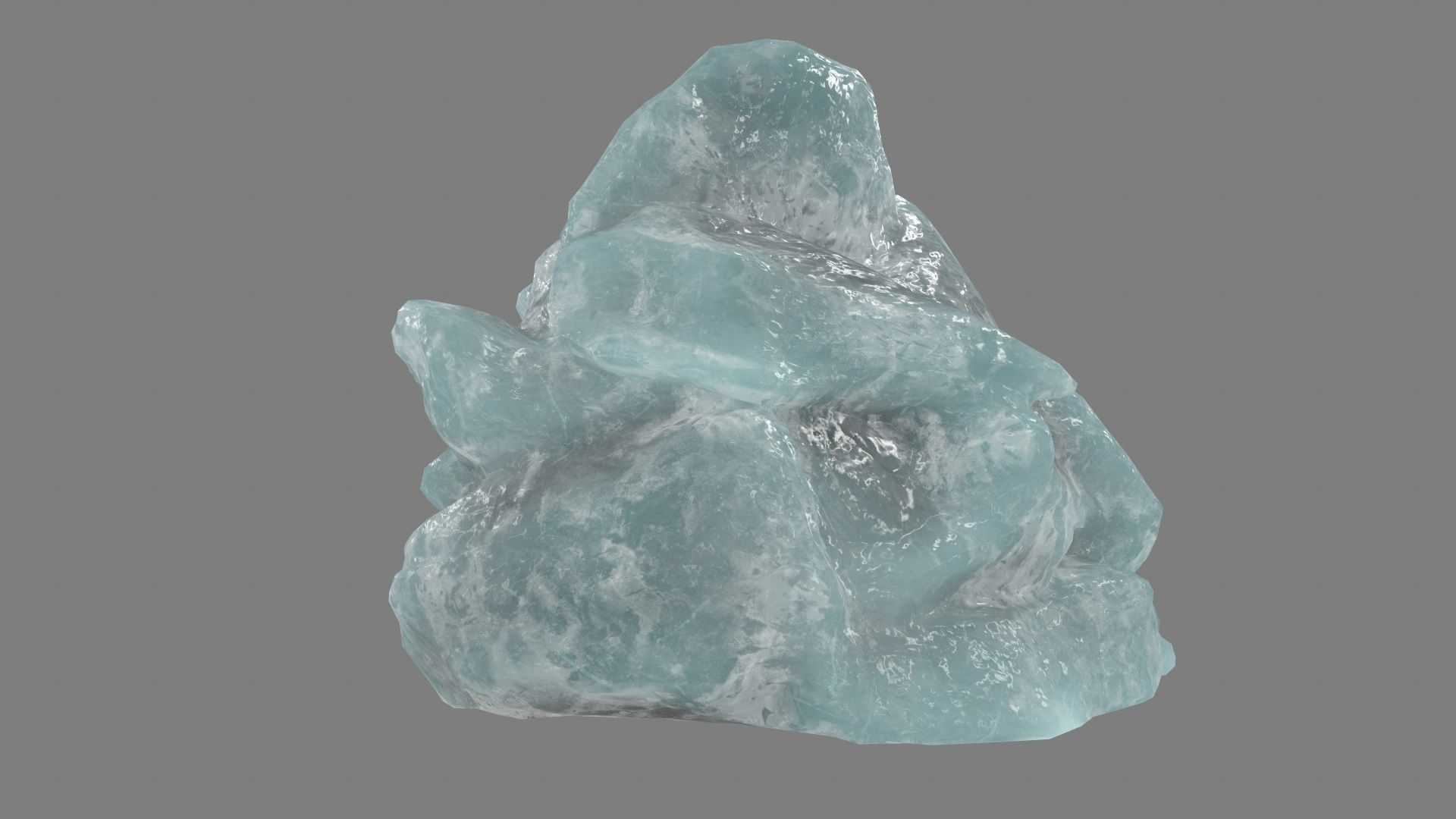 ice mountain Low-poly 3D model_9