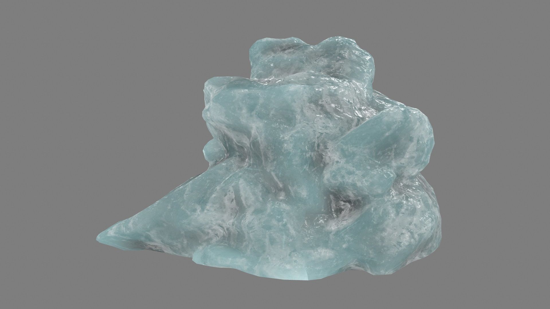 ice mountain Low-poly 3D model_2