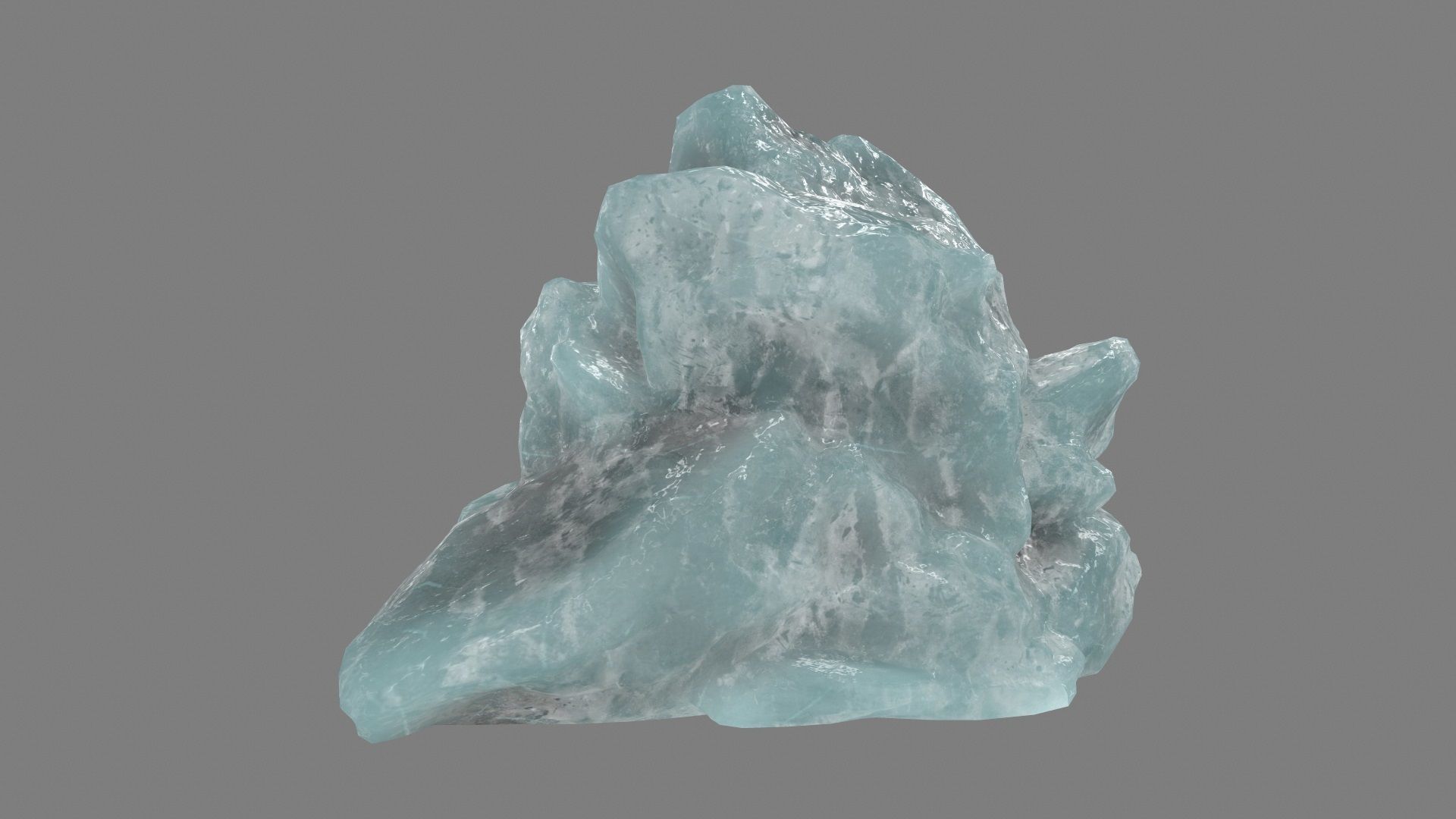 ice mountain Low-poly 3D model_3