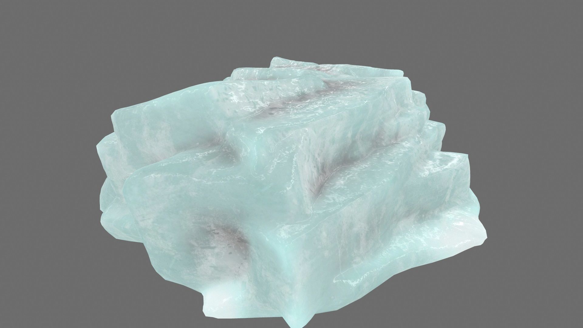 ice mountain Low-poly 3D model_9
