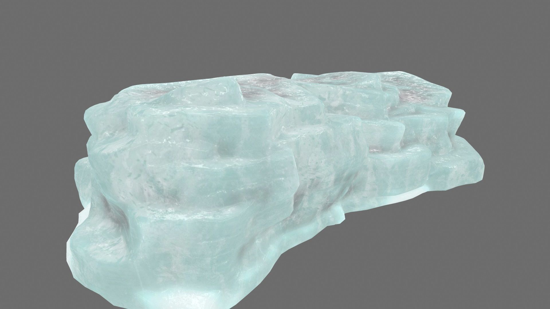 ice mountain Low-poly 3D model_5