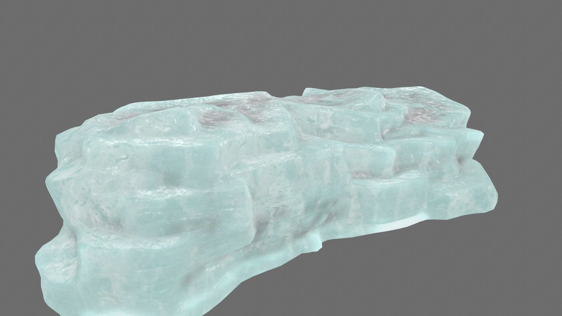ice mountain Low-poly 3D model_2