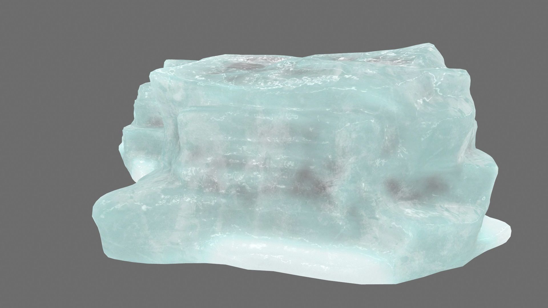 ice mountain Low-poly 3D model_6
