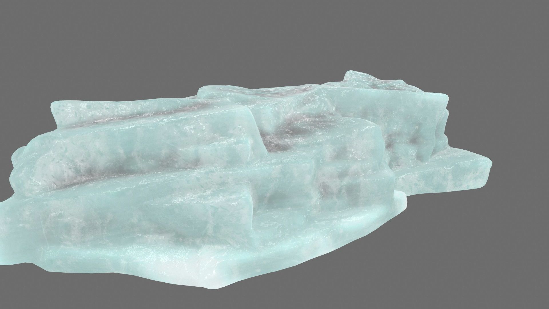 ice mountain Low-poly 3D model_3