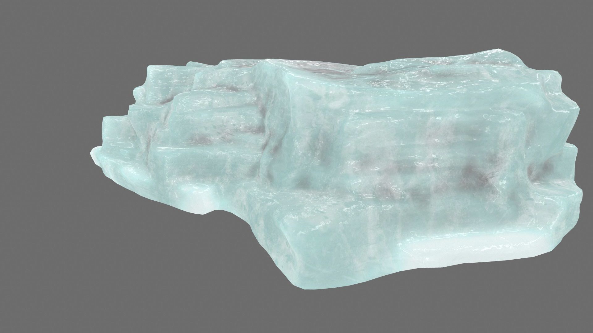 ice mountain Low-poly 3D model_7