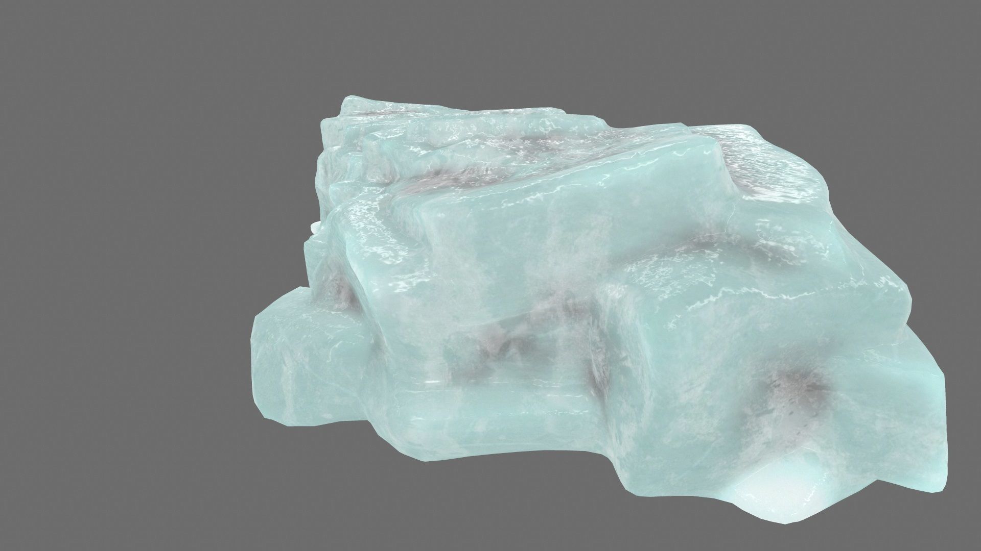 ice mountain Low-poly 3D model_10