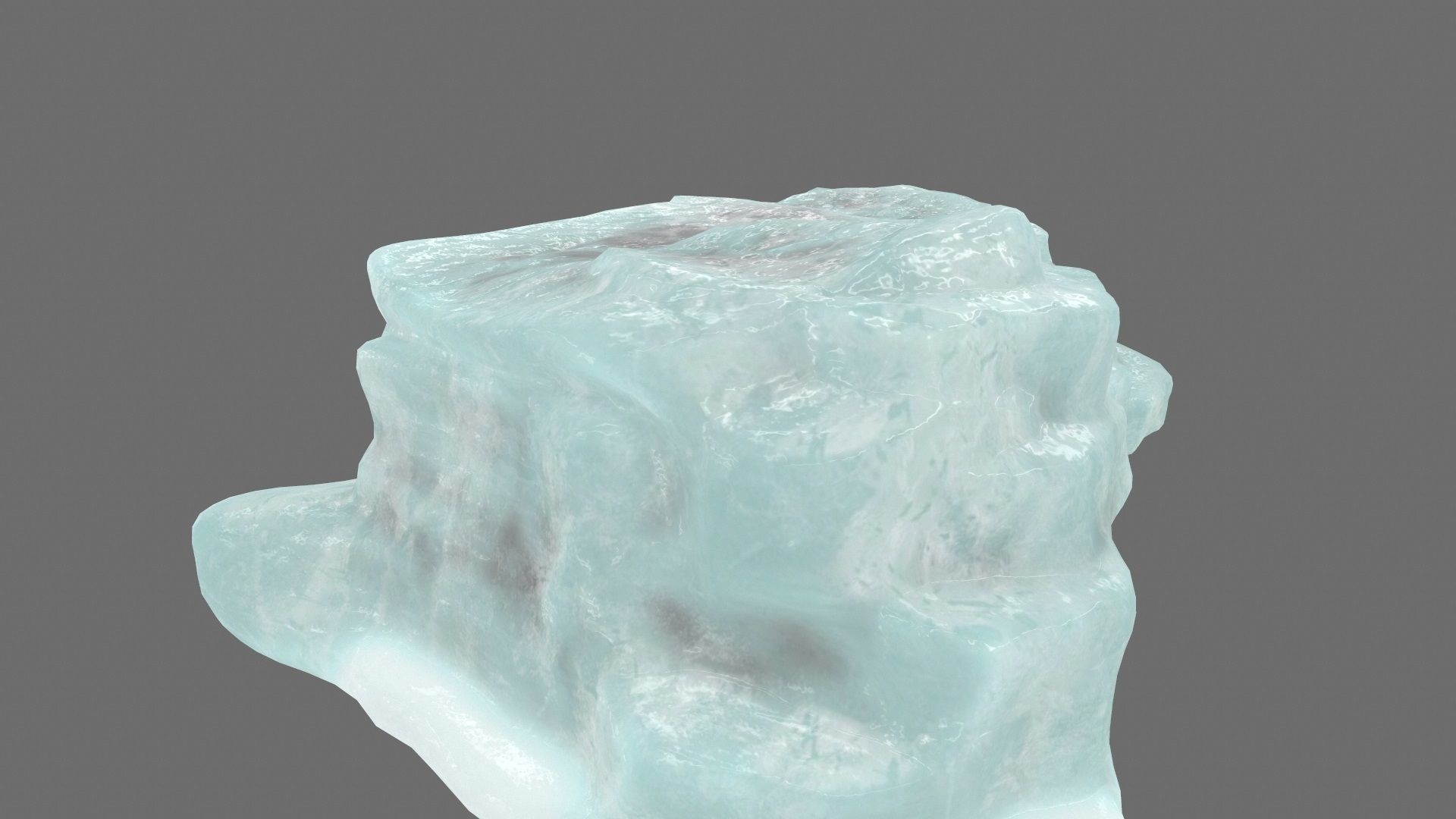 ice mountain Low-poly 3D model_4