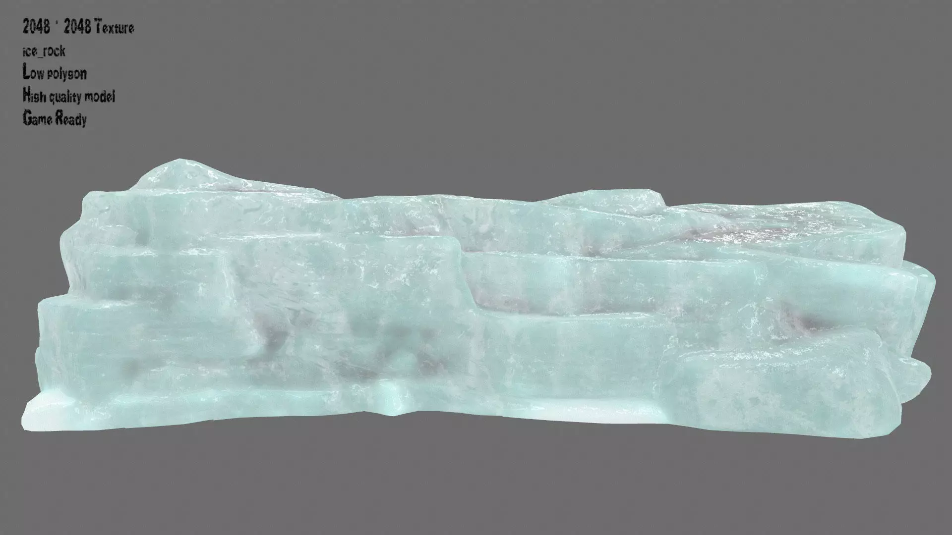 ice mountain Low-poly 3D model_0