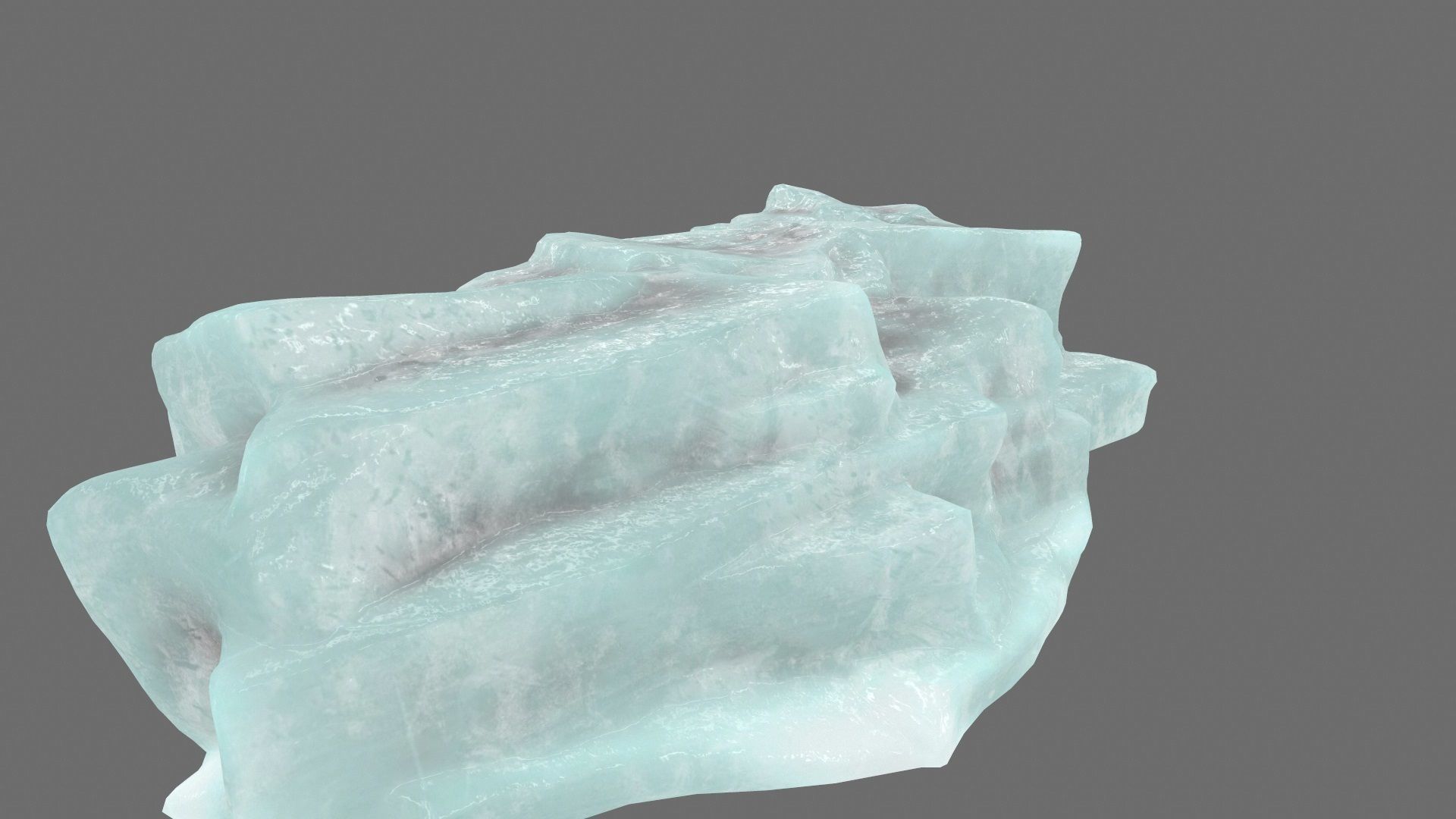 ice mountain Low-poly 3D model_12