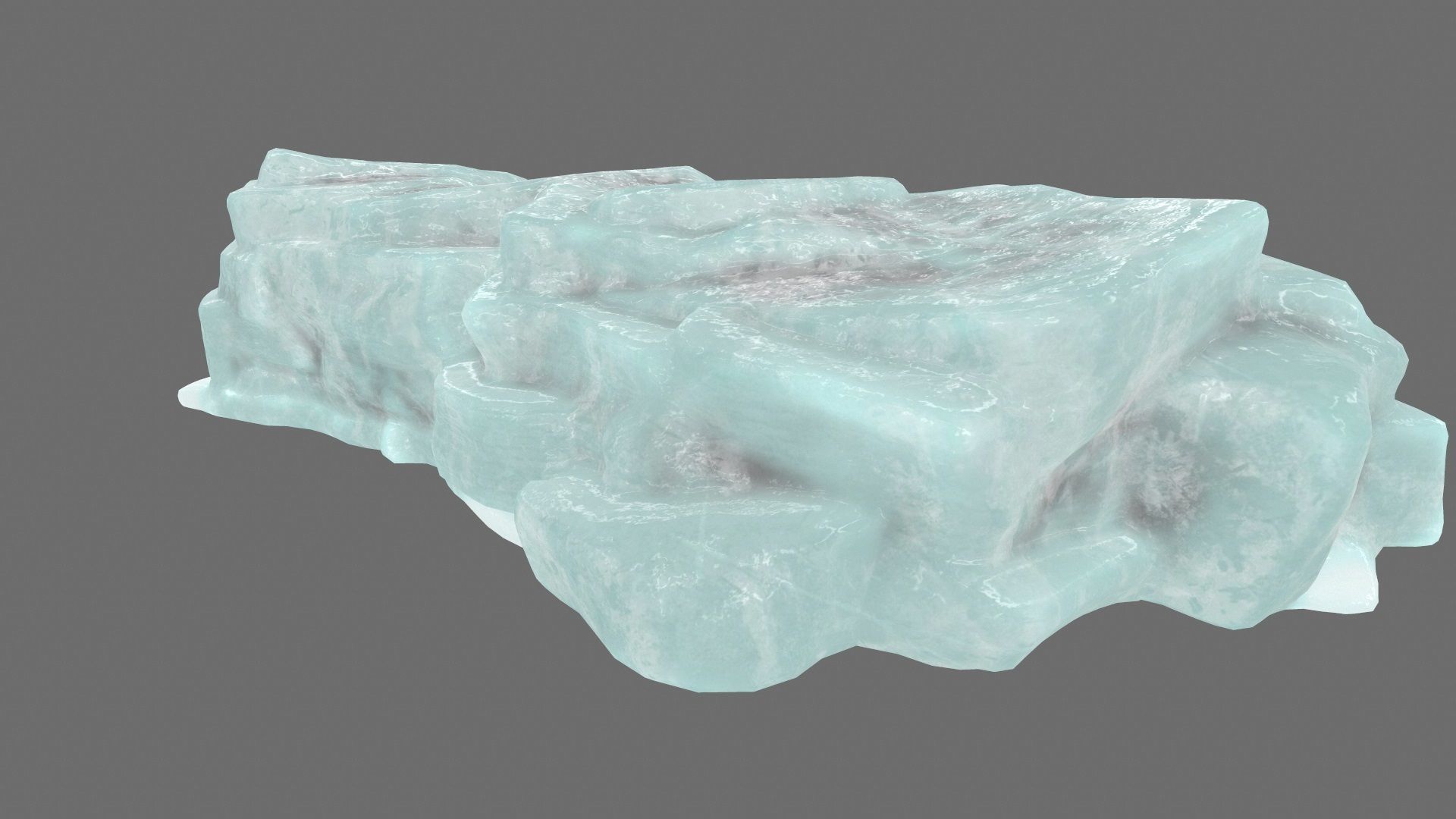 ice mountain Low-poly 3D model_11