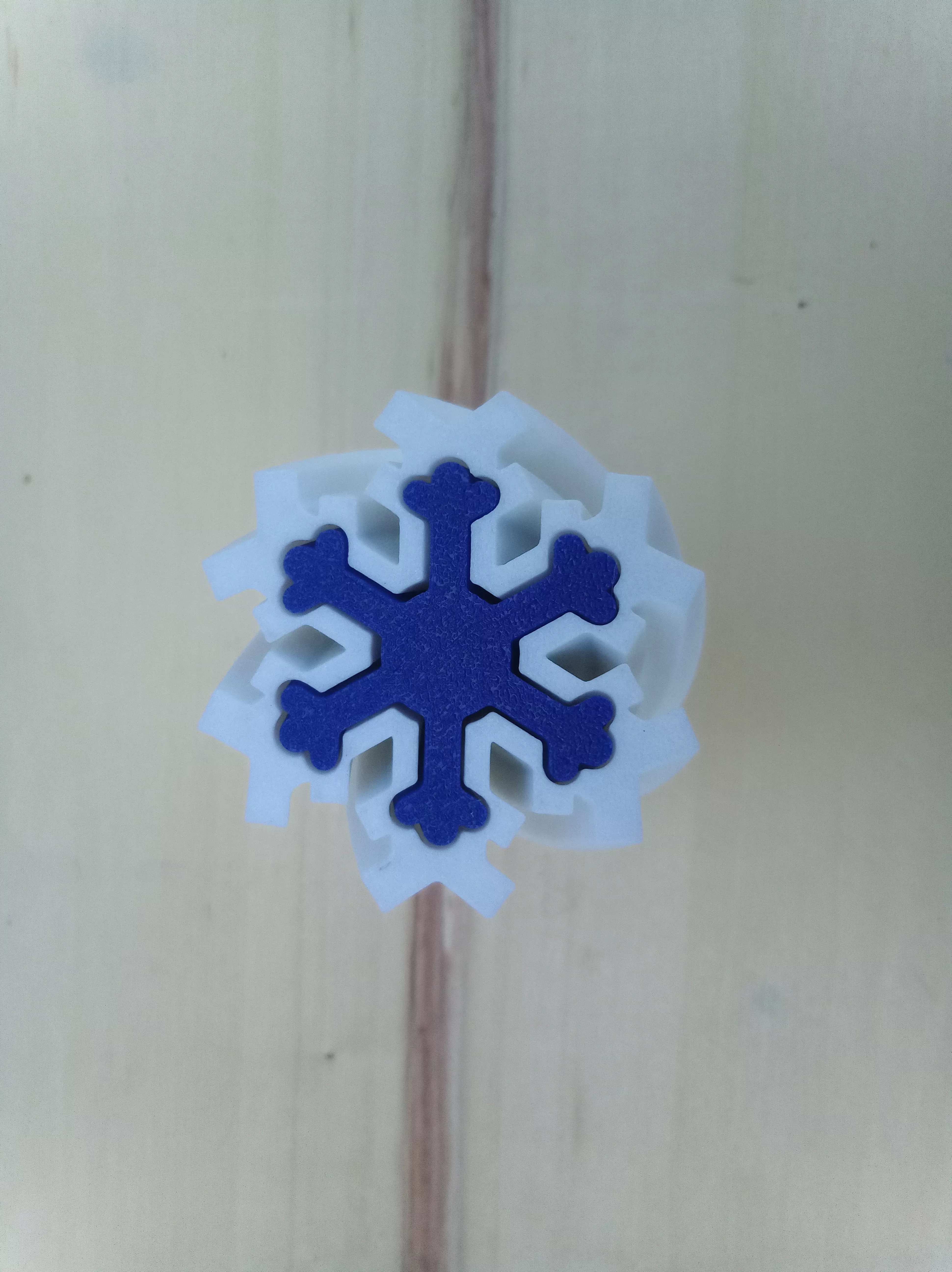 Spiral Fidget Double Snowflake 3D print model