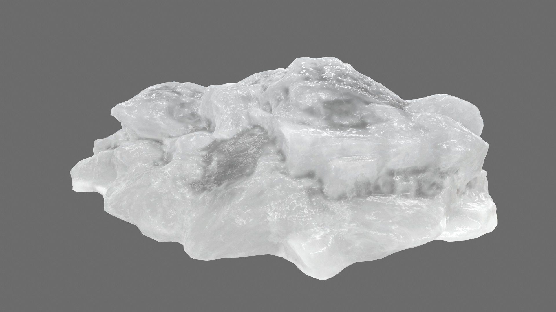 ice mountain Low-poly 3D model_7