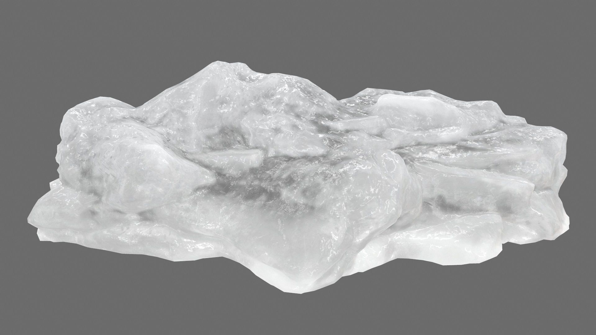ice mountain Low-poly 3D model_3