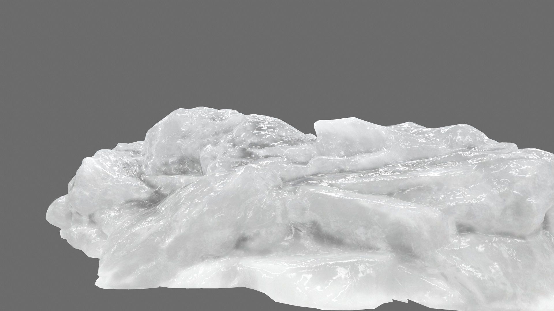 ice mountain Low-poly 3D model_1