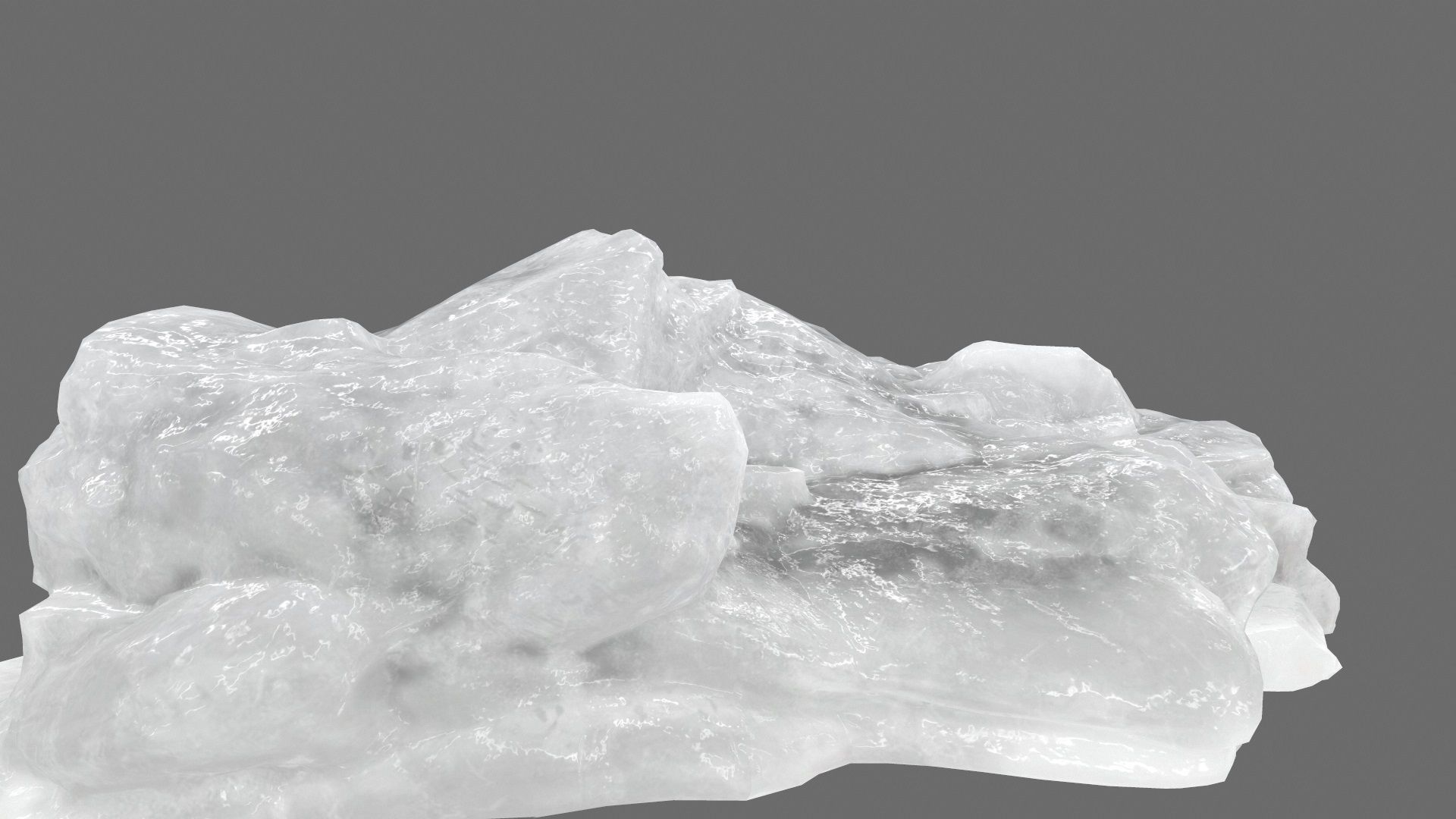 ice mountain Low-poly 3D model_2