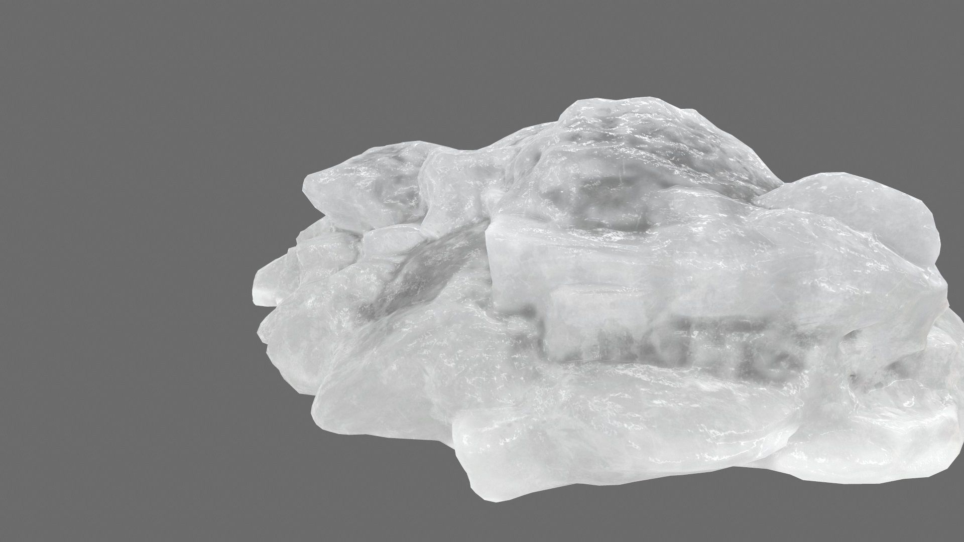 ice mountain Low-poly 3D model_5