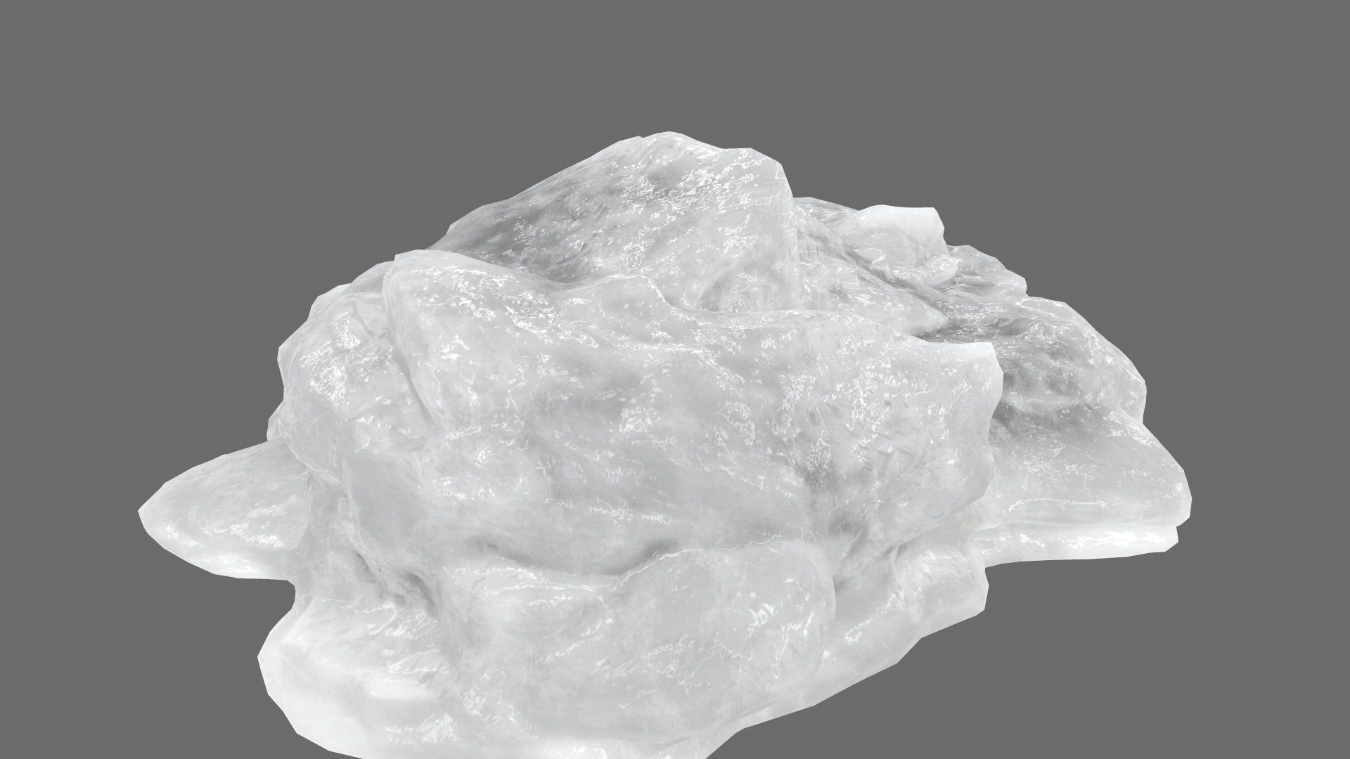 ice mountain Low-poly 3D model_4