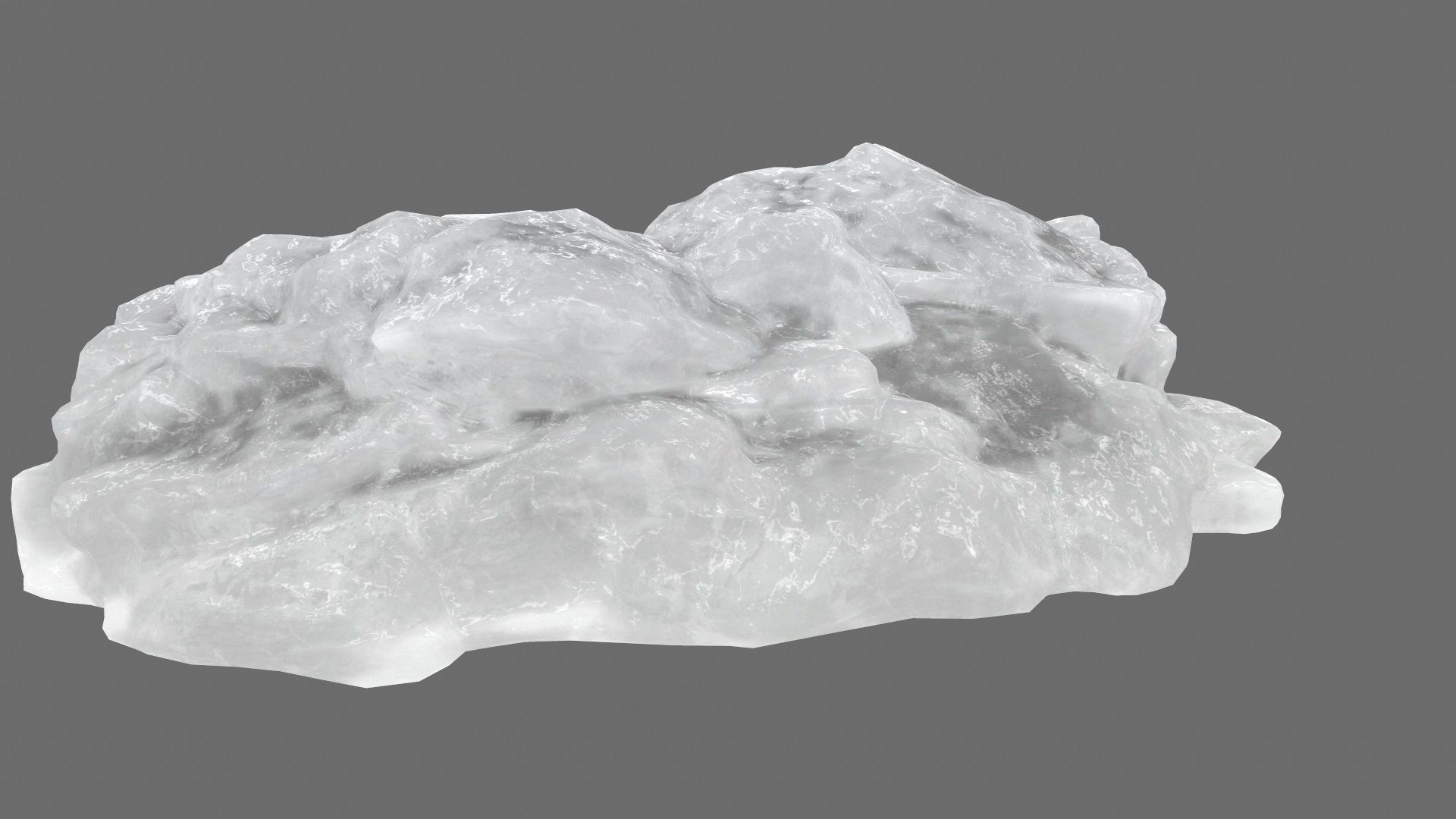 ice mountain Low-poly 3D model_9