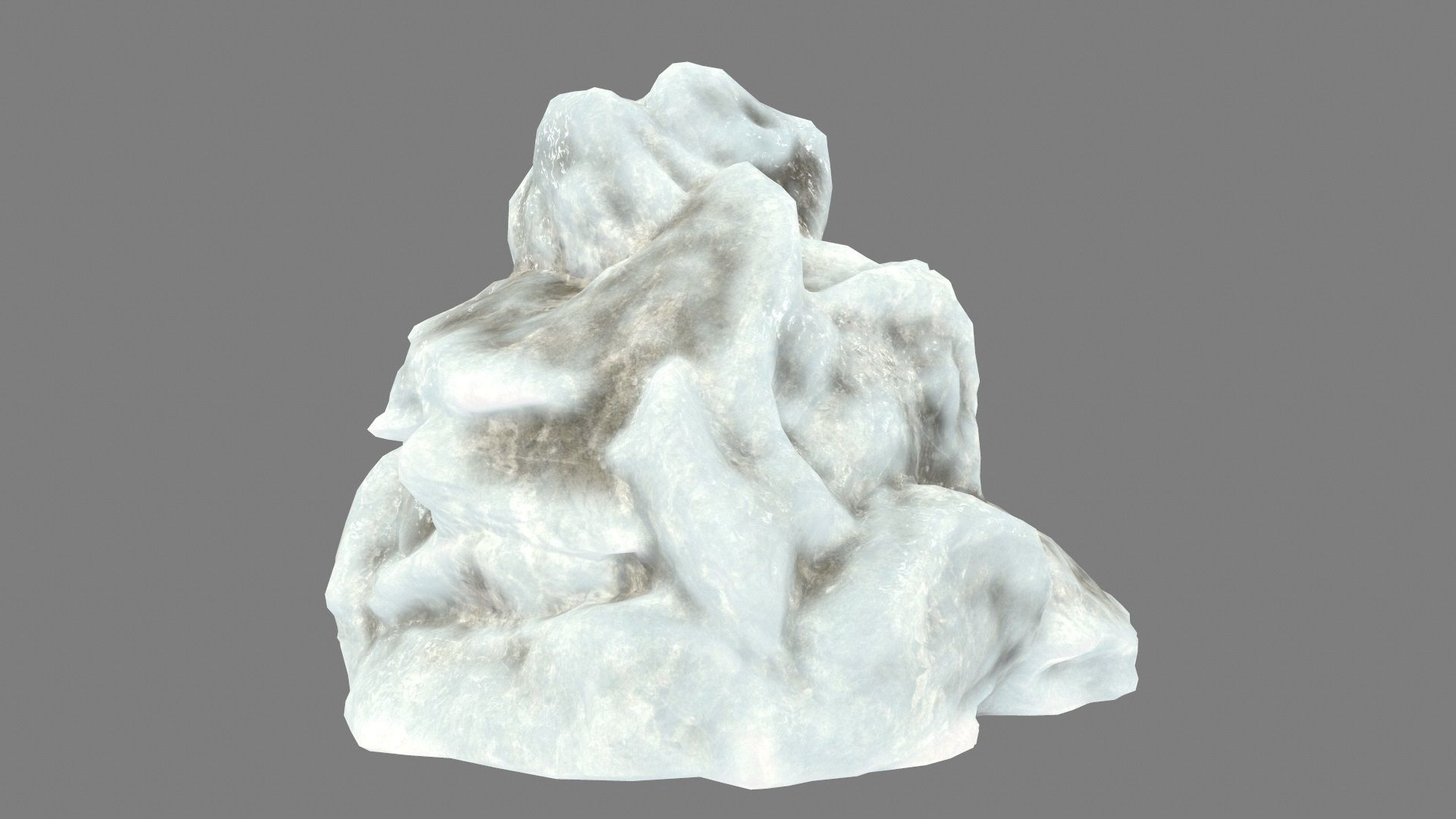 ice mountain Low-poly 3D model_3