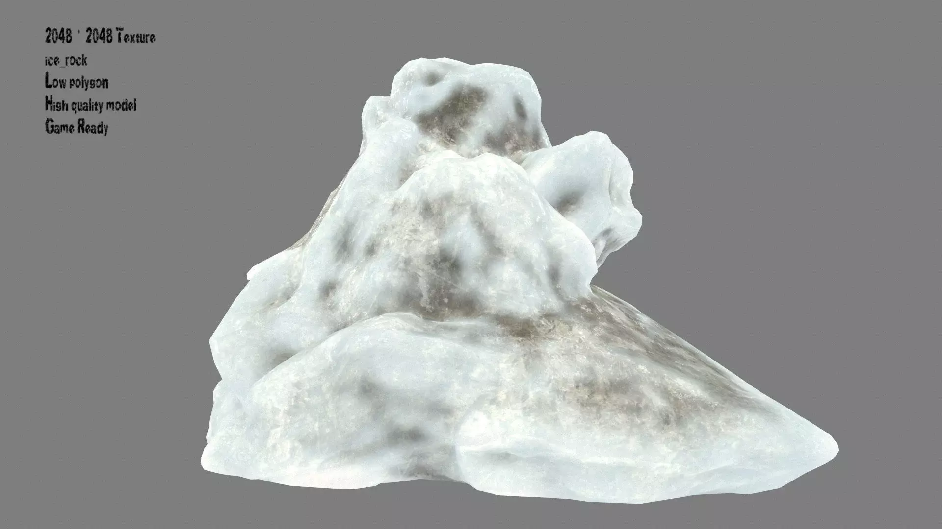 ice mountain Low-poly 3D model_0
