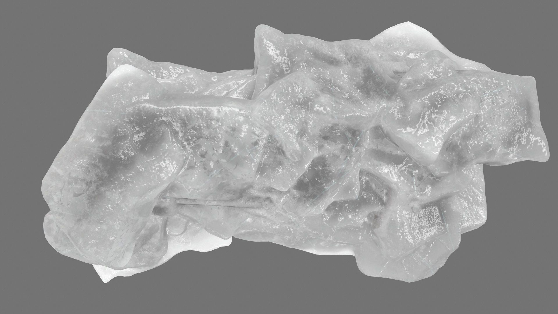 ice mountain Low-poly 3D model_9