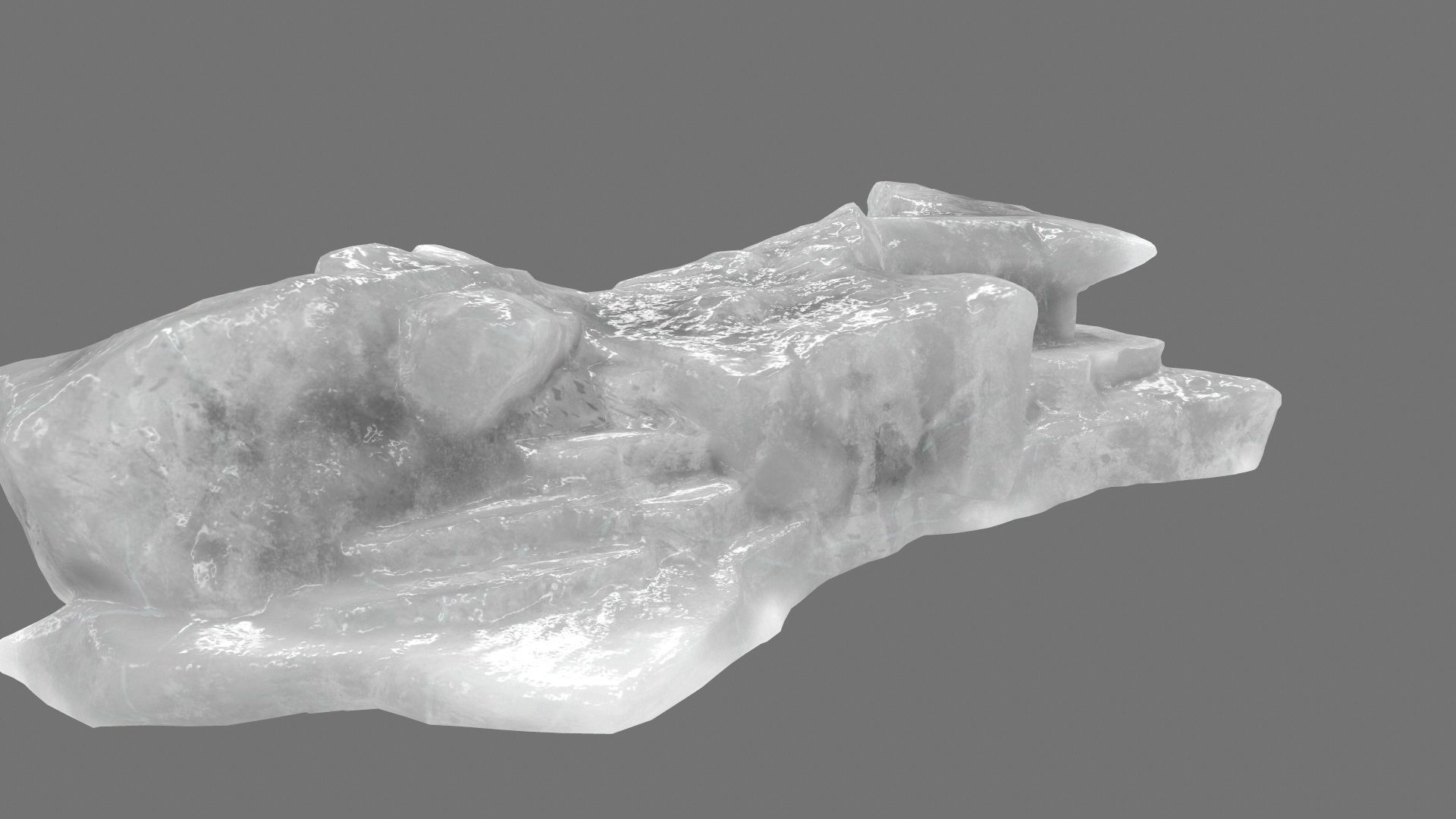 ice mountain Low-poly 3D model_4
