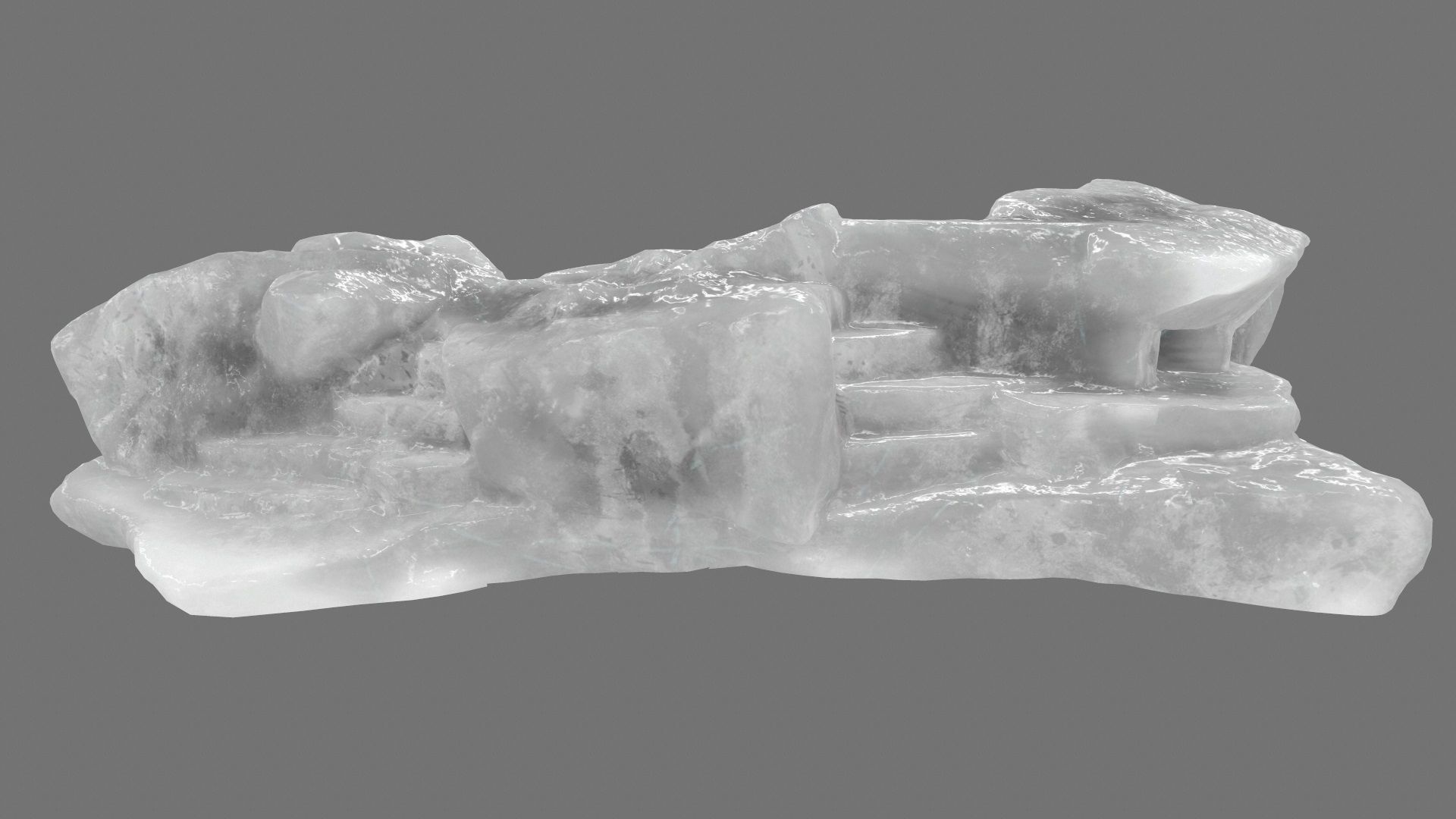 ice mountain Low-poly 3D model_6