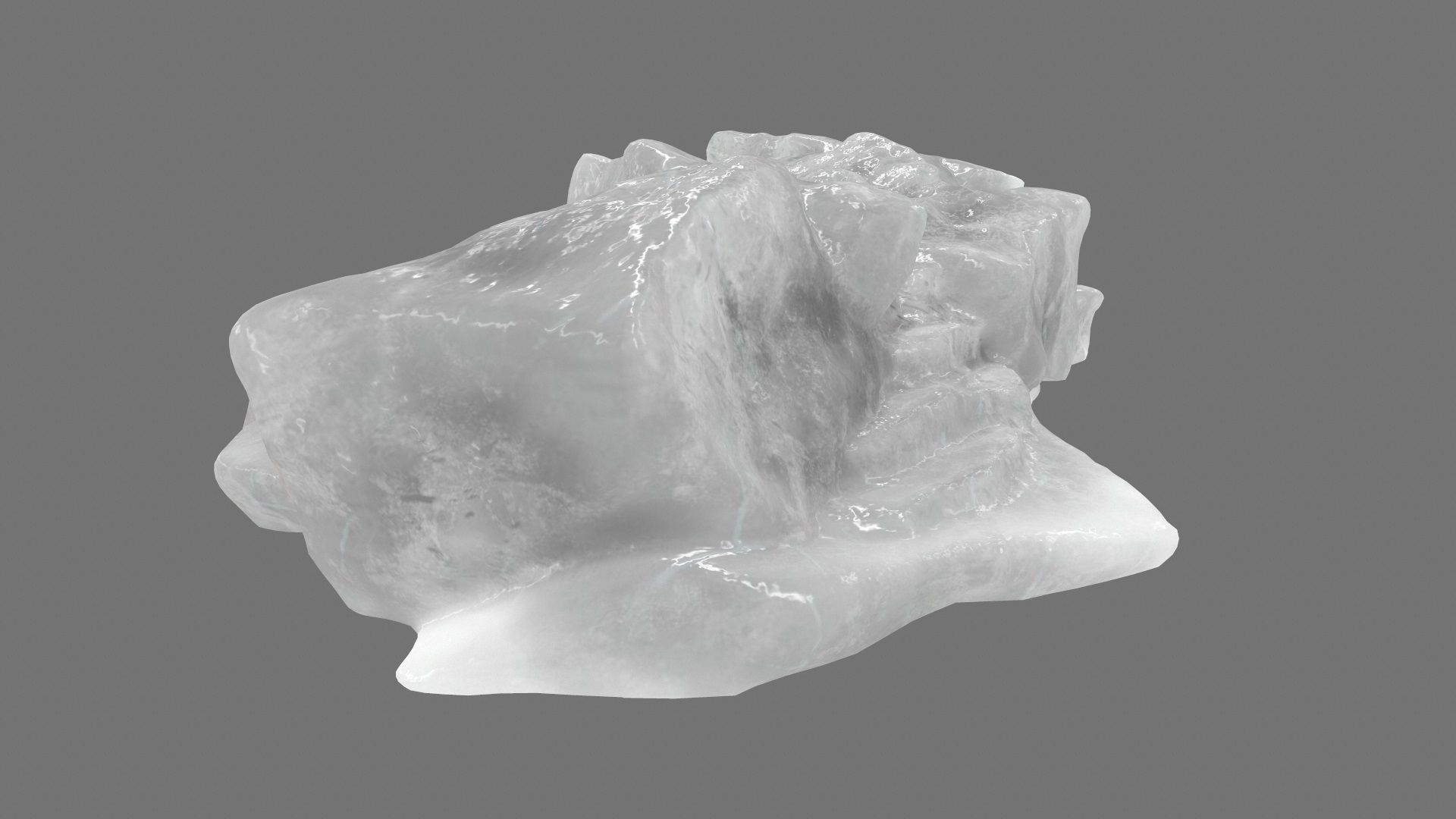 ice mountain Low-poly 3D model_5