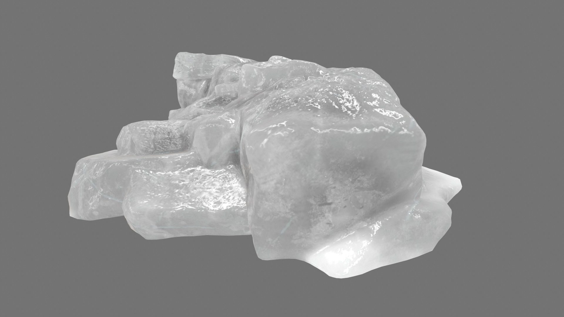 ice mountain Low-poly 3D model_8