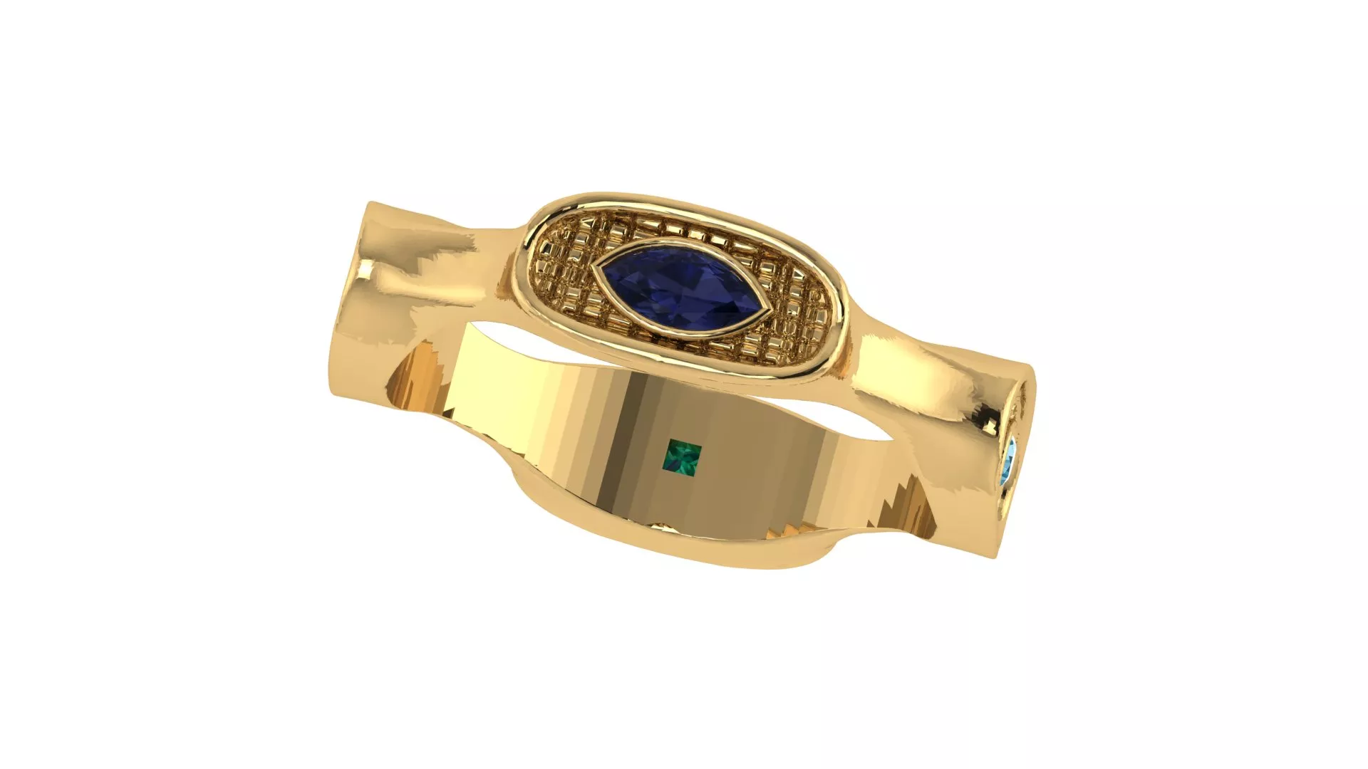 Mira Seal Ring Gold Vermeil 3D print model