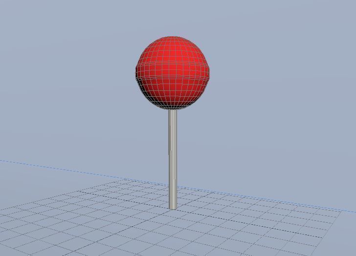 red lollipop Low-poly 3D model_2