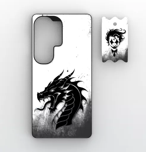 S26 Ultra MagSafe Dragon Case and Keyring 3D print model
