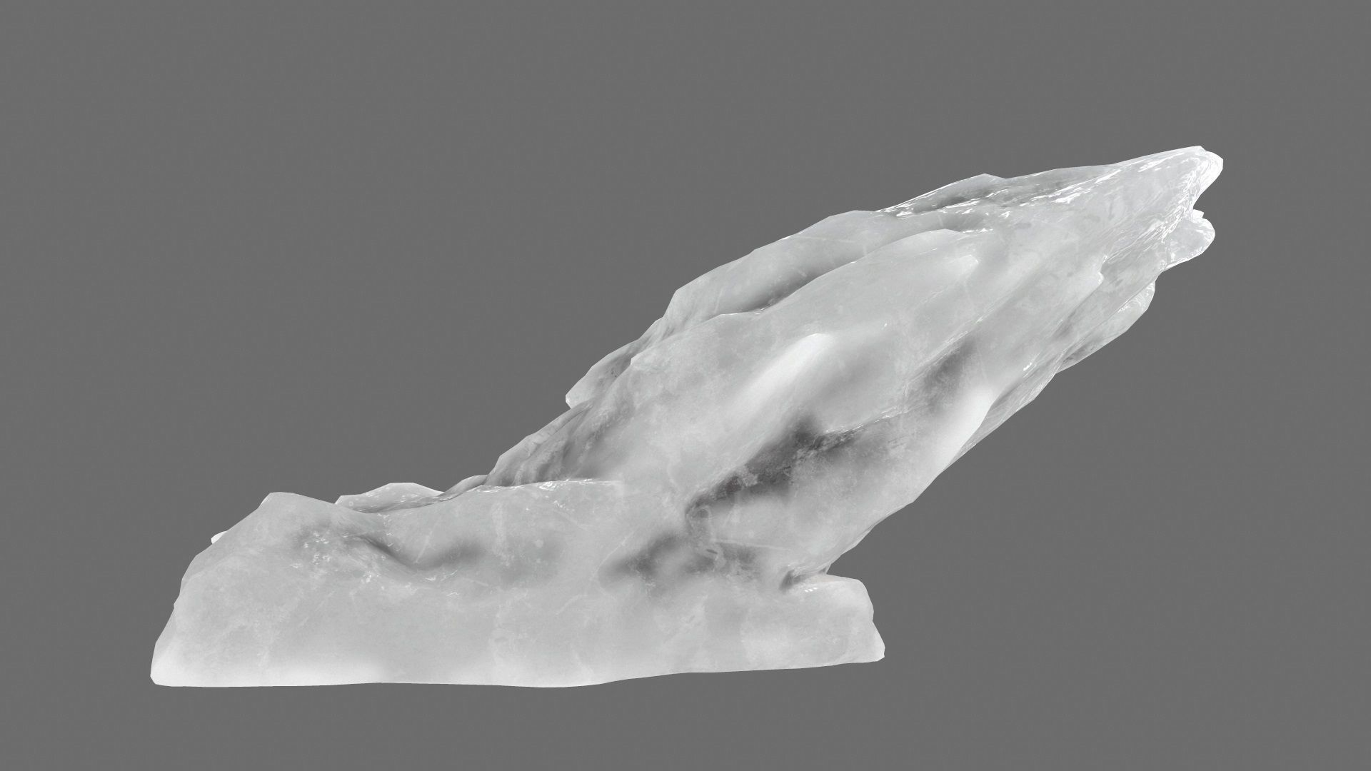 ice mountain Low-poly 3D model_1