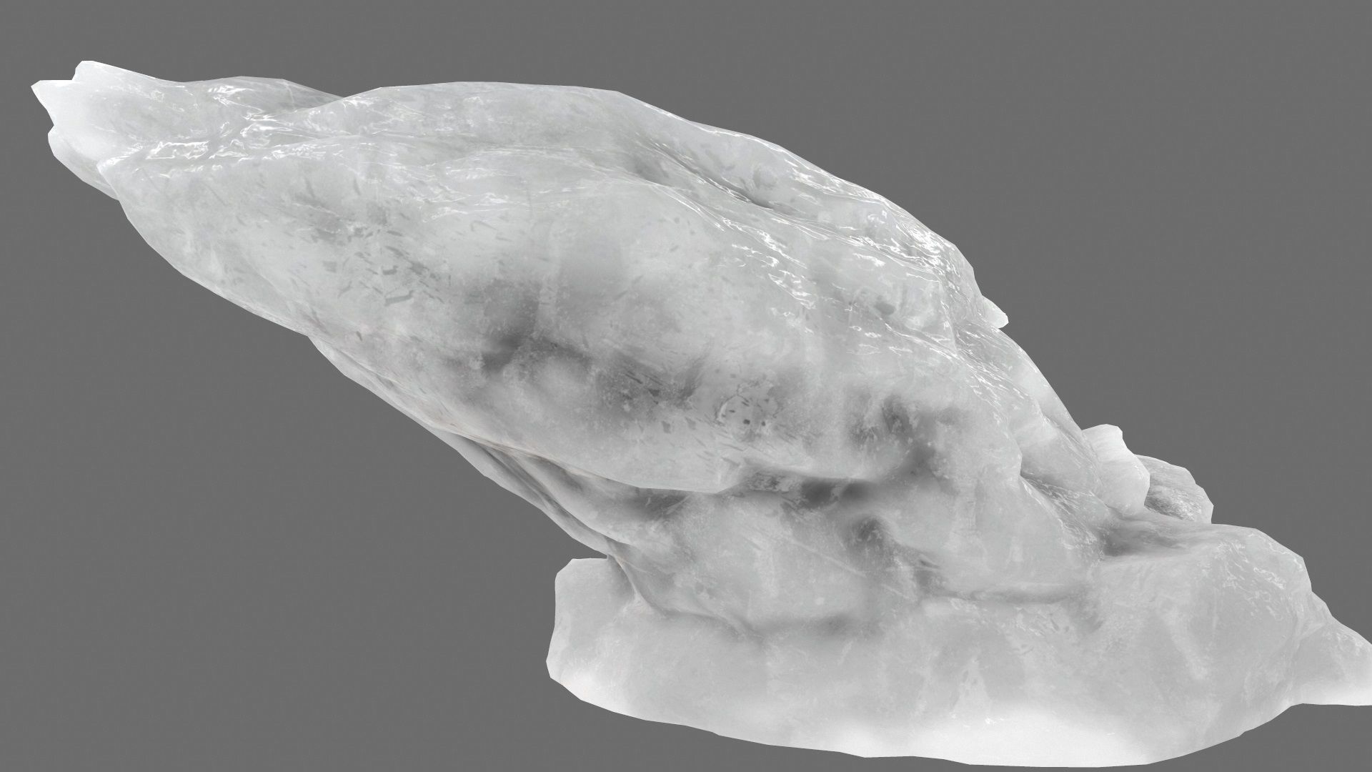 ice mountain Low-poly 3D model_7