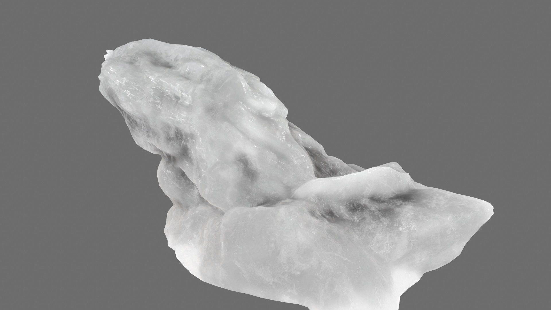 ice mountain Low-poly 3D model_2