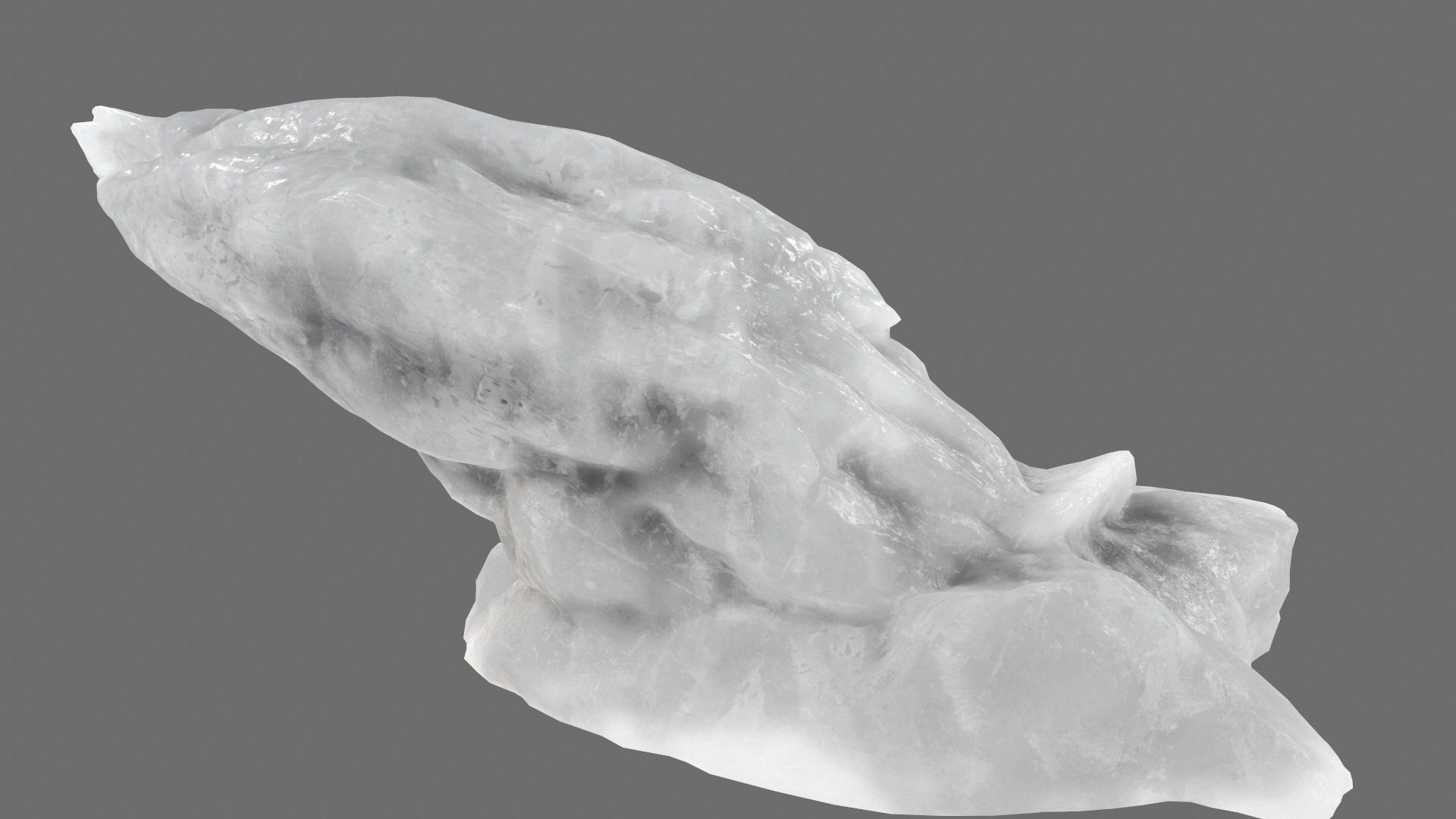 ice mountain Low-poly 3D model_3