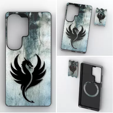 S26 Ultra MagSafe Dragon Wing Case and Keyring 3D print model