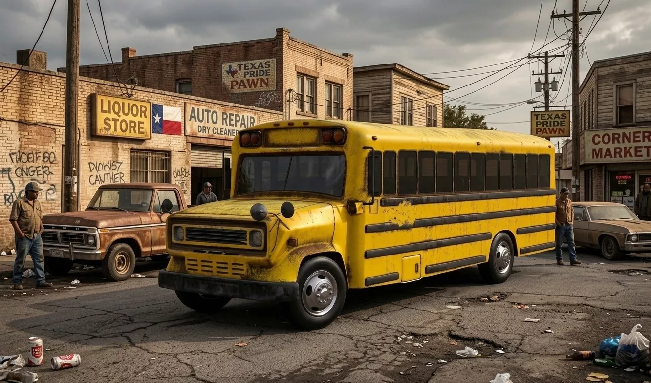 chevy school bus Low-poly 3D model