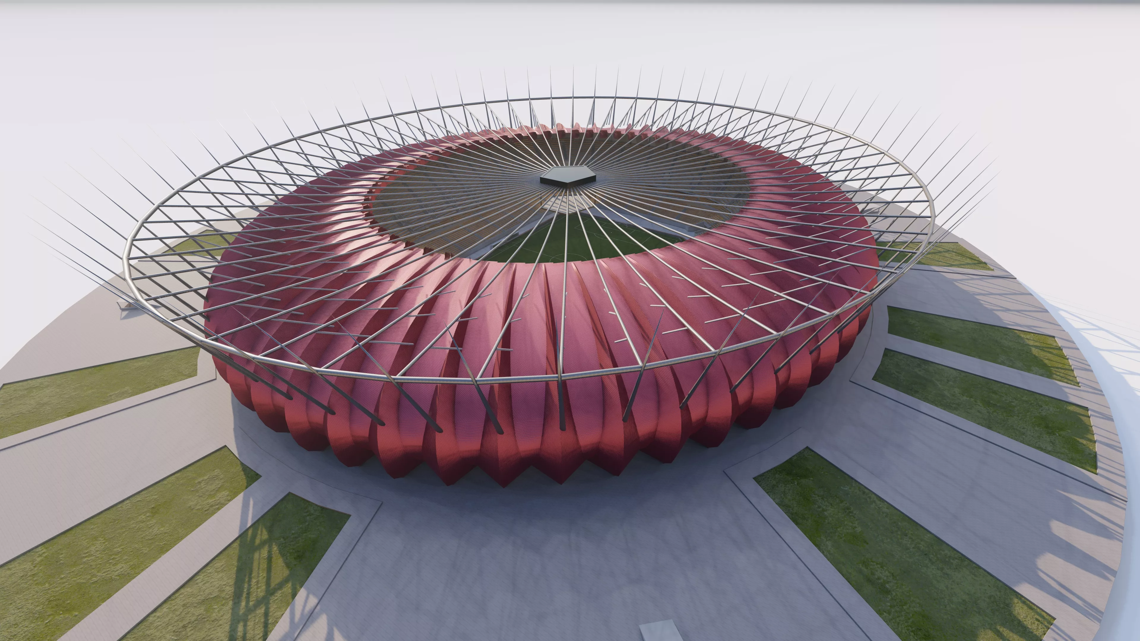 Football Stadium-American football 3D model