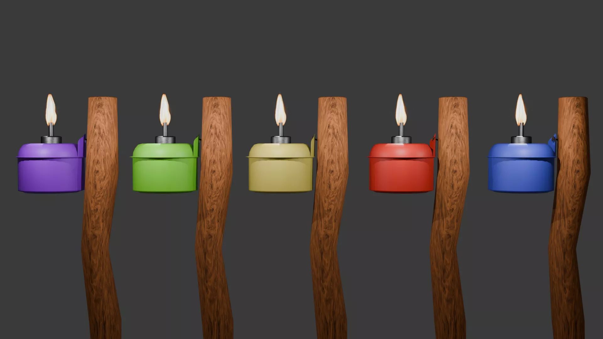 Malay Traditional Pelita Oil Lamp Ramadan Lantern 3D Model Low-poly 3D model