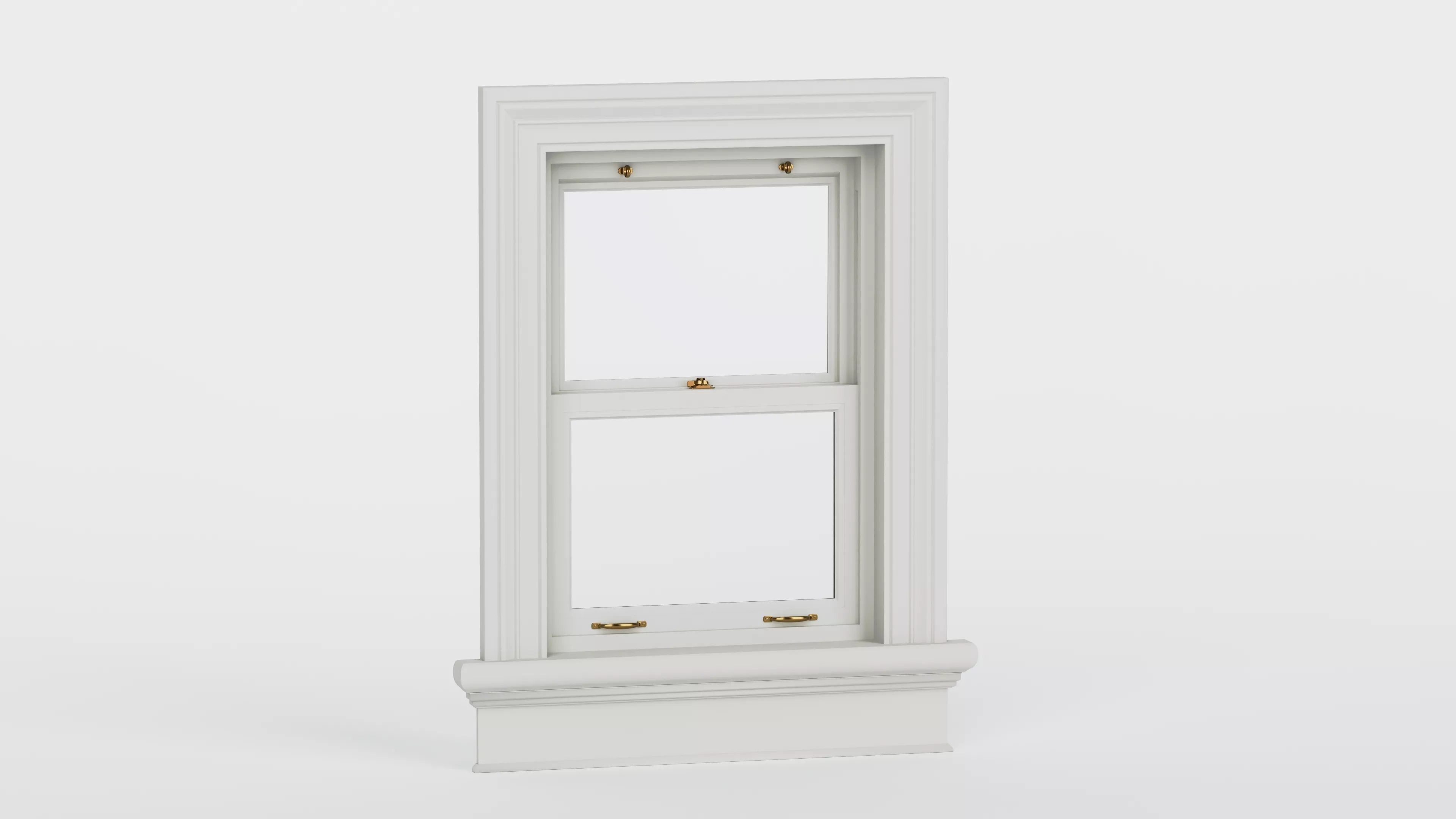 Sash Window - Detailed Classic Double Hung 2 Pane 3D model